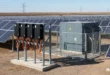 ipari napelem inverter telepítése egy napelem parkba